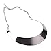 Women's Chunky Alloy Metal Choker Collar Statement Necklace Sliver