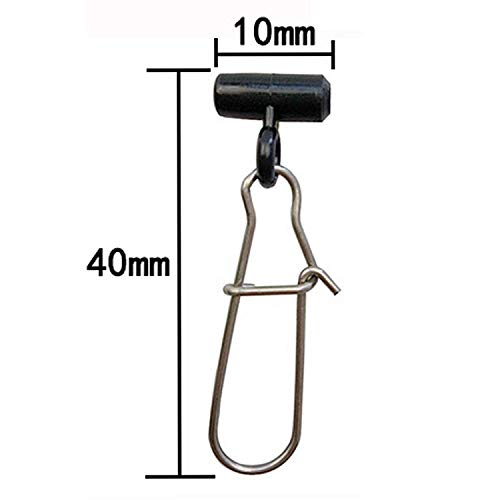 OROOTL 50Stücke Angelgewichte Slide für Geflochtene Angelschnur Schwerlast Sinker Rutsche mit Sicherheitsverschluss für… – Bild 3