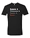 Panoware Men's Funny Workout T-Shirt | Burpees and Thrusters and Squats and Bacon, Black, X-Large