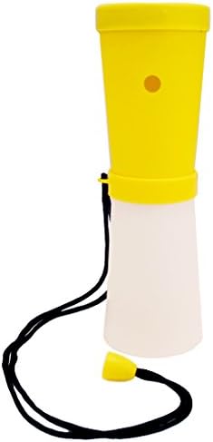 Storus SuperHorn-Breath Powered Horn For Safety, Sports, Parties, Camping And More, Yellow And White, 6.75 Inches Long 1 pc