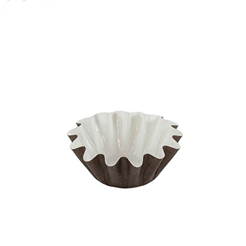 Brioche Floret Paper Baking Cups - Small Size - Brown - 50 Pcs -1 3/4'' Base x 3'' Top x 1 1/4'' High