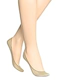 Hue Women's 2 Pair Pack Ultra Low Cut Liner Sock, Cream, Small/Medium