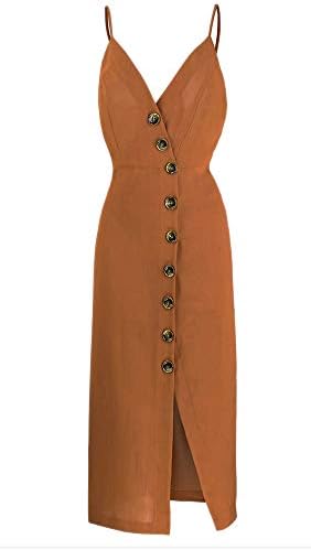 orange button down dress