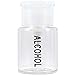 Beauticom PANA Professional Labeled Push Down Liquid Pumping Empty Bottle Dispenser (3.3 oz, Clear w/Alcohol Imprinted)