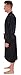 EPYA Luxury Men's Women's Long Kimono Robe Bridal Satin Robe Sleepwear, Black