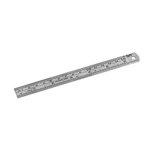 Tulead Stainless Steel Rulers Kit Dual Metric Ruler 6",8",12",16" Engineering Ruler for School,Office,Architecture