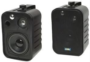 TIC CORPORATION ASP25-B 3-Way Indoor/Outdoor 50-Watt Speakers (Black)