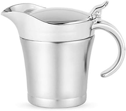 Equickment pots stainless steel stainless steel moka pot stainless steel pot Stainless Steel Finish Hot Water Kettle 450ML Stainless Steel Thermal Gravy Pot Sauce Jug Kitchen Supplies