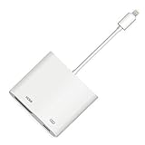 Lighting to HDMI, Lighting to HDMI Adapter, Lightning Digital AV Adapter, with Lightning Charging Port, Compatible iPhone, iPad, iPod Touch, for HD TV Monitor Projector 1080P