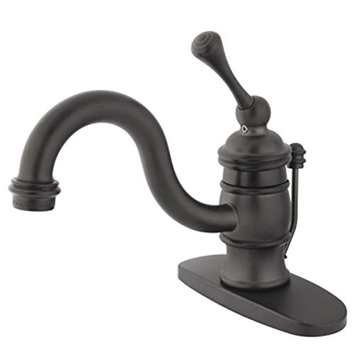 Kingston Brass KB3408BL Victorian 4-Inch Centerset Lavatory Faucet with Metal l…