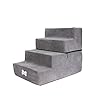 VERLOCO 4 Stufen Tiertreppe Hundetreppe Katzentreppe Katzenbetten Schwamm Haustiertreppe, Pet Walk Treppe Einstiegshilfe Für Hunde Kleinere Katze, Für Sofa, Bett, rutschfeste, Verstellbare Höhe