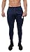 YoungLA Track Pants Men Workout Athletic Joggers Training Tapered Gym 205 Nvywht M Navy White