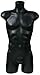 Male 3/4 Torso Dress Form Mannequin Display Bust Black (50023)