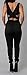 BAIFERN Jumpsuits for Women Black Elegant Sexy Sleeveless Women's Blouson Hollow Out Back Ruched Romper