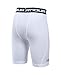 Under Armour Boys' HeatGear Armour Fitted Shorts – Long, White/Black, Youth Medium