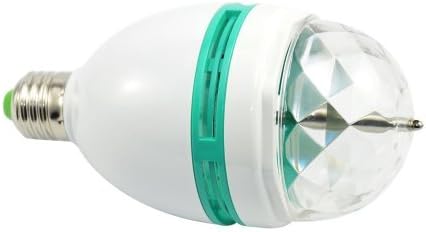 Rotating Strobe LED Crystal stage light for Disco party club bar DJ .ball Bulb Multi changing Color(Pack of 3)