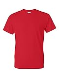 Gildan Adult 5.6 oz 50/50 Short Sleeve T-Shirt in Red - Medium
