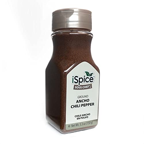 iSpice Ancho Chile Pepper Powder for Sauces, Stews, Meats Smoky Flavor made from pure dried