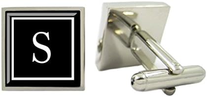 Monogram Cufflinks, Personalized Mens Cufflinks, Custom Initial Cufflinks, with Cufflink Box