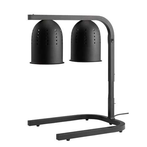 APS 12265 Wärmelampe mit 2 Infrarotlampen, höhenverstellbar, inklusive 2 Lampen, 50 x 35 cm, Höhe 58 bis 77,5 cm, Speisenwärmer