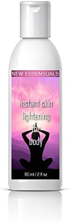 New Essensuals Instant Body Skin Lightening Lotion - Dark Spots, Knees, Elbows, Inner Thighs, All Over - No Hydroquinone - All-Natural Skin Whitening Lotion w/Shea Butter, Arbutin, Natural Extracts