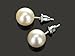 Imixlot 12 Pairs10mm White Round Ball Stud Earrings Charming Hypoallergenic Ear Studs