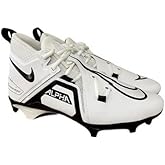 Nike Alpha Menace Pro 3 Mid Men's Wide Football Cleats White Black DH3292-100 Size 11.5 W (Wide)