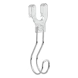 InterDesign Wire Shelving Organizer, Under Shelf Hook, Chrome/Clear