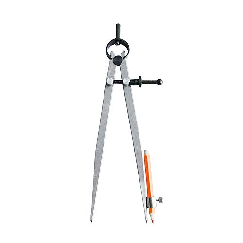 ZLKSKER 8" Precision Spring Wing Divider/Scriber with Pencil Holder, Steel Pencil Compass, Flat Leg Divider - Thumbnail 3