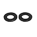 uxcell M5 x 10mm x 1mm Black Zinc Plated Flat Washers Gaskets Spacers 100PCS