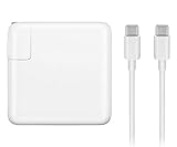 Mac Book Pro Charger, 87W USB-C To USB-C Ac Power Adapter Charger Replacement For MacBook Pro 13 Inch 15 Inch, MacBook Air 2018, With Type-C Charge Cable