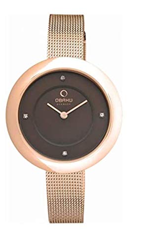 Obaku Denmark Flat Women's Watch with Metal Strap V162LXVNMV, Bracelet