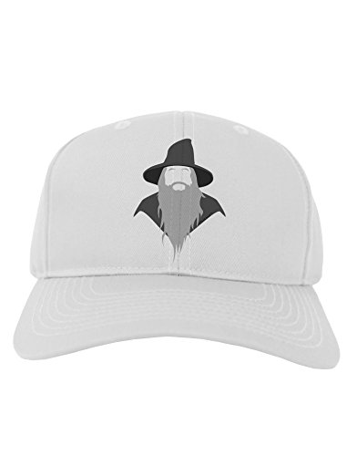 TooLoud Grey Wizard Adult Baseball Cap Hat - White