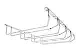 G. Francis Wine Glass Rack - Silver - Under Cabinet Stemware Holder, Holds 6 to 9 Glasses