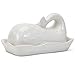 Bits and Pieces - The White Whale Ceramic Butter Dish - Whale Shaped Butter Dish