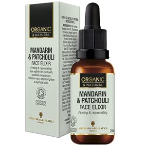 Amphora Aromatics Mandarin & Patchouli Face Elixir Oil COSMOS Organic 30ml