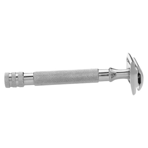 Elkaline Double Edge Razor Heavy Duty Safety Razor Long Handled - 2 Free Single Blade Razor Blades - The Best Quality Shaving Razors For Men and Women - Thumbnail 4