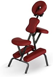 Heaven Massage Deluxe Portable Folding Massage Chair w/Carry Case & Strap - Burgundy