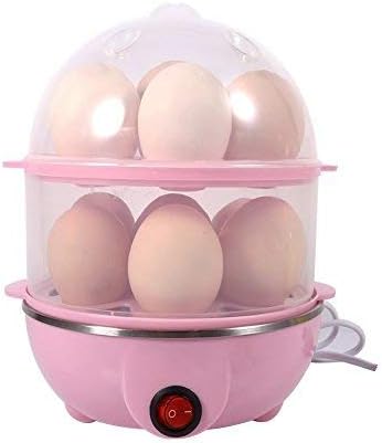Srxes LXOICE Stainless Steel 2 Layer 14 Egg Boiler, Cooker, Steamer with Measuring Cup (Multicolour)