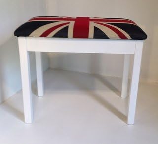 Bench seat for piano or general use with Music Storage and Union Jack seat