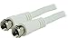 GE 73282 25-Feet RG6 Coaxial Video Cable, White, F Type Connections