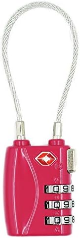 Tsa ロック ワイヤーロック 旅行用 ３桁ダイヤル式 スーツケース 鍵 セール開催中最短即日発送 ディープピンク