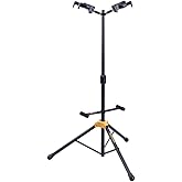 Hercules Stands GS422B PLUS Dual Guitar Stand with Auto Grip System and Foldable Yoke