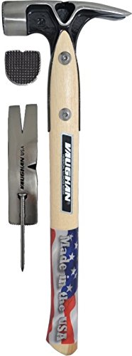 Vaughan VW20 Douglas Pattern 20 oz. Framing Hammer, milled face, side puller, mag nail set, 17" straight handle (3800)