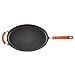 Rachael Ray Hard-Anodized Nonstick 3-Quart Covered Oval Sauté, Gray with Orange Handle