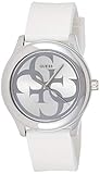 Guess G Twist White Dial Silicone Strap Ladies Watch W0911L1