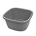 Begale 2-Pack Large Wash Basin/Dish Pan, 18 Quart (Gray)