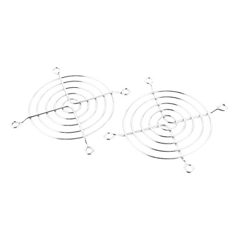 2 Pcs Metal Wire Finger Guard Protect Grill for 80mm PC Cooling Fan