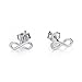 18K Gold Plated Sterling Silver Mini Button, Lightning Bolt and Infinity Stud Earrings (Infinity-silver)