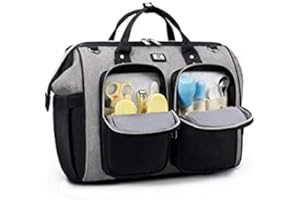 Pomelo Best Multifunctional Diaper Bag Totes with Changing Pad & Stroller Straps, Large Portable Newborn Baby Bags
